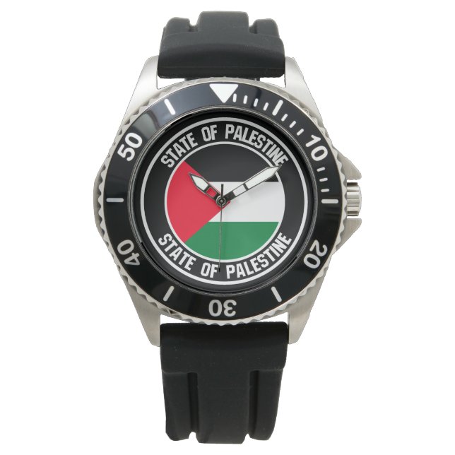 Palestine Round Emblem Horloge (Voorkant)