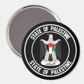 Palestine Round Emblem Magneet (Voorkant / Achterkant)