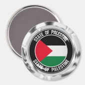 Palestine Round Emblem Magneet (Voorkant / Achterkant)