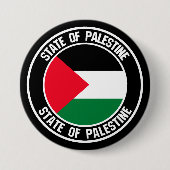 Palestine Round Emblem Ronde Button 7,6 Cm (Voorkant)