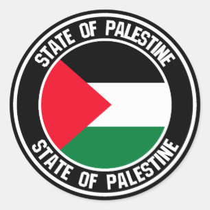 Palestine Round Emblem Ronde Sticker