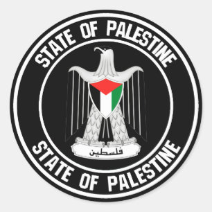 Palestine Round Emblem Ronde Sticker