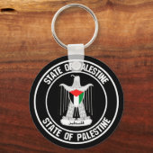 Palestine Round Emblem Sleutelhanger (Voorkant)