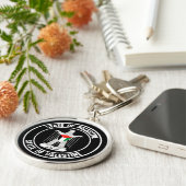 Palestine Round Emblem Sleutelhanger (Zijkant)