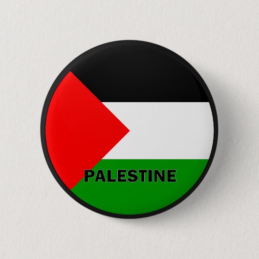 Palestine Roundel-kwaliteitsvlag Ronde Button 5,7 Cm (Voorkant)