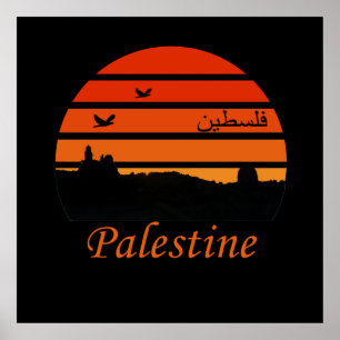 Palestine Skyline ontwerpt palastinistische kunst Poster