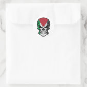 Palestine Smiling Skull Flag Ronde Sticker (Tas)