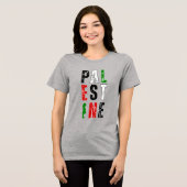 PALESTINE Solidarity T-shirt – Distressed Bold (Voorkant volledig)