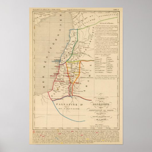 Palestine sous Constantin le Grand, 330 apres JC Poster (Voorkant)