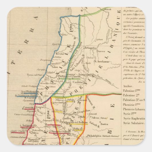 Palestine sous Constantin le Grand, 330 apres JC Vierkante Sticker (Voorkant)