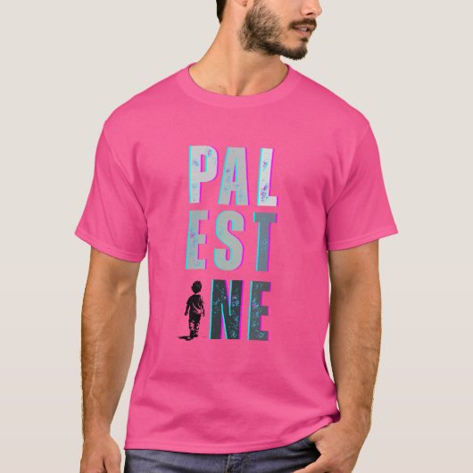 PALESTINE T-shirt - Code Roze Protest Shirt (Voorkant)