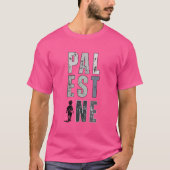 PALESTINE T-shirt - Code Roze Protest Shirt (Voorkant)
