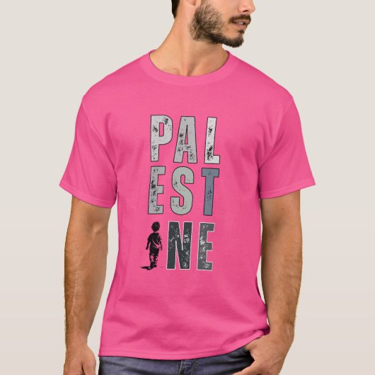 PALESTINE T-shirt - Code Roze Protest Shirt (Voorkant)