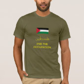 Palestine T-Shirt (Olijf) (Voorkant)