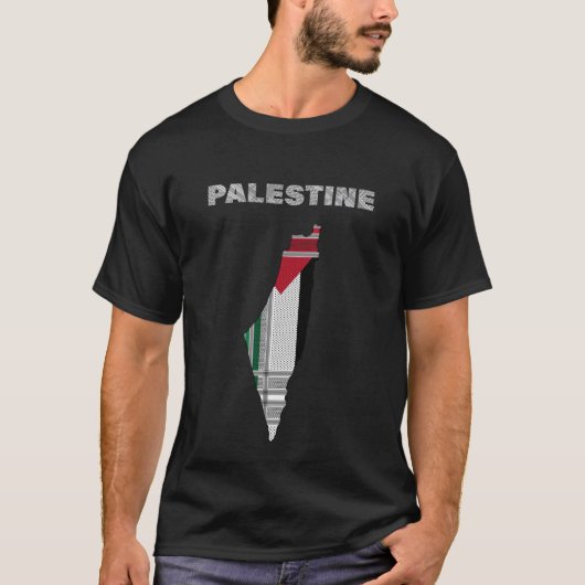 Palestine T-shirt - Palestijnse sjaal thema (Voorkant)