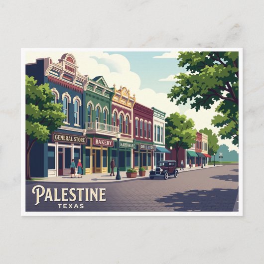 Palestine Texas Briefkaart (Voorkant)