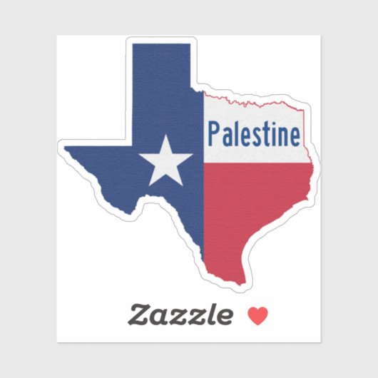 Palestine TX-vlag Sticker (Vel)