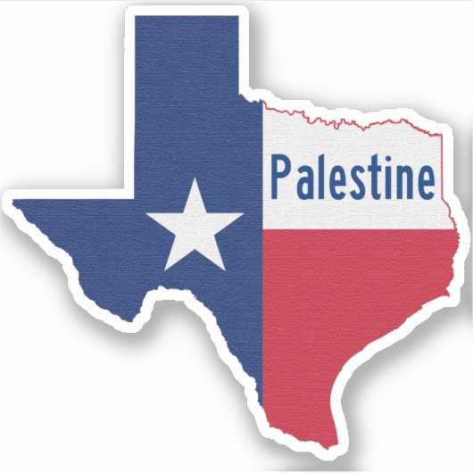 Palestine TX-vlag Sticker (Voorkant)