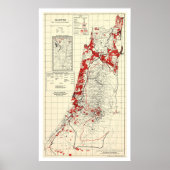 Palestine Village Map 1949 Poster (Voorkant)