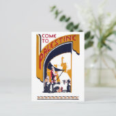 Palestine Vintage Travel Poster hersteld Briefkaart (Staand voorkant)