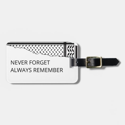 Palestine: We are Human, We are Equal Bagagelabel (Voorkant horizontaal)