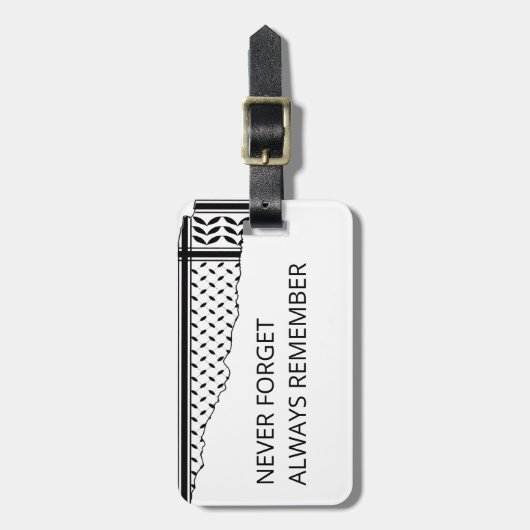 Palestine: We are Human, We are Equal Bagagelabel (Voorkant verticaal)