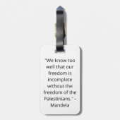 Palestine: We are Human, We are Equal Bagagelabel (Achterkant verticaal)