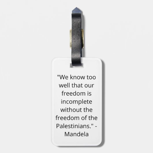 Palestine: We are Human, We are Equal Bagagelabel (Achterkant verticaal)