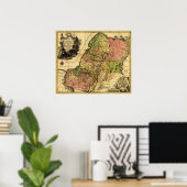 PalestinePanoramic MapPalestine 5 Poster (Thuiskantoor)