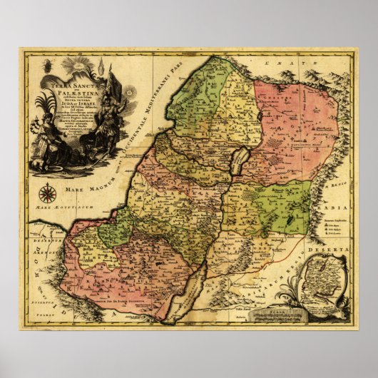 PalestinePanoramic MapPalestine 5 Poster (Voorkant)