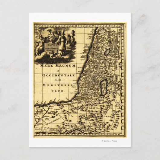 PalestinePanoramic MapPalestine Briefkaart (Voorkant)