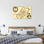 PalestinePanoramic MapPalestine Canvas Afdruk (Insitu (Slaapkamer))