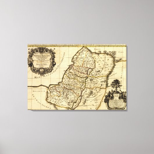 PalestinePanoramic MapPalestine Canvas Afdruk (Voorkant)