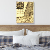 PalestinePanoramic MapPalestine Canvas Afdruk (Insitu (Slaapkamer))