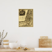 PalestinePanoramic MapPalestine Poster (Keuken)