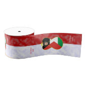Palestinian Angel Black Hair gekleed in vlag Grosgrain Lint (Spoel)