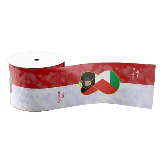 Palestinian Angel Black Hair gekleed in vlag Grosgrain Lint (Spoel)