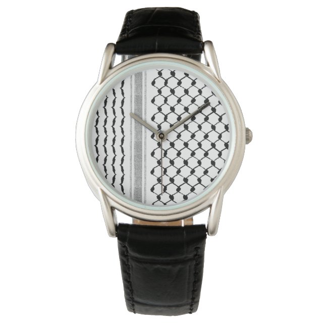 Palestinian Arabic Kufiya Pattern eWatch Horloge (Voorkant)