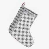 Palestinian Black & White Keffiyeh Stocking Grote Kerstsok (Voorkant (Hangend))
