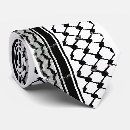 Palestinian Kaffiyeh Stropdas (Opgerold)