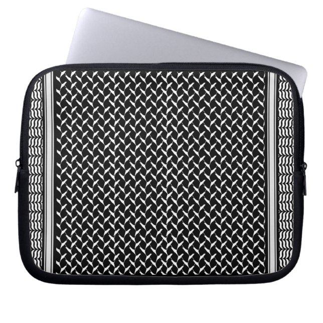 Palestinian Keffiyeh Laptop Sleeve (Voorkant)