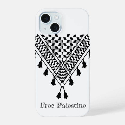 Palestinian Keffiyeh Pattern iPhone 15 Case (Achterkant)