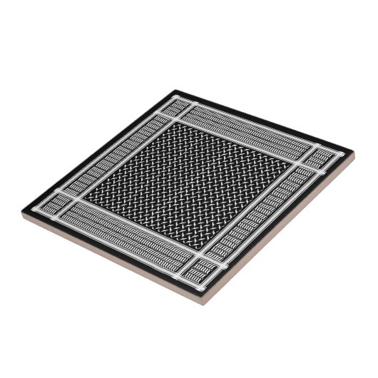 Palestinian Keffiyeh Tegeltje (Zijkant)