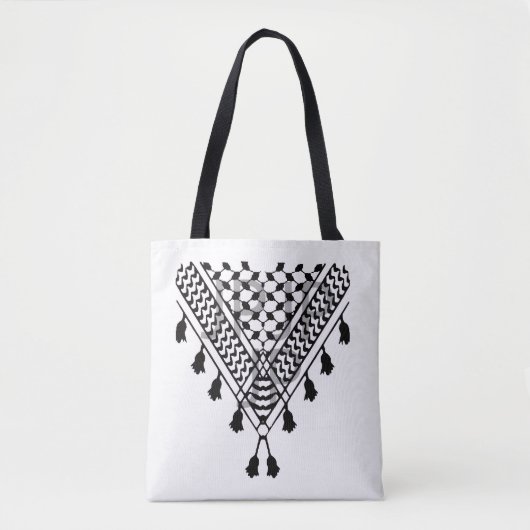 Palestinian Keffiyeh Tote Bag (Voorkant)