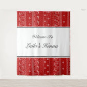 Palestinian Pattern Henna Photobooth Backdrop Wandkleed (Voorkant)