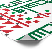 Palestinian Tatreez Cross Stitch Embroidery Art de Poster (Hoek)