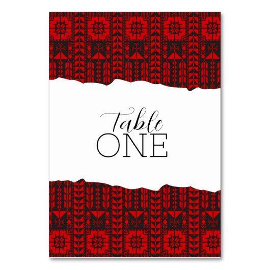 Palestinian Tatreez Red Kaart (Achterkant)