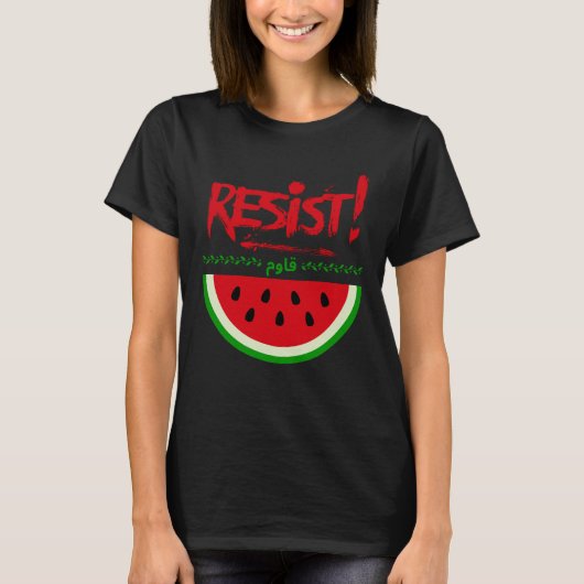 Palestinian Watermelon Resist T-Shirt (Voorkant)