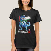 PALESTINIANRex Proud PALESTINIAN Flag Fun Dinosaur T-shirt (Voorkant)