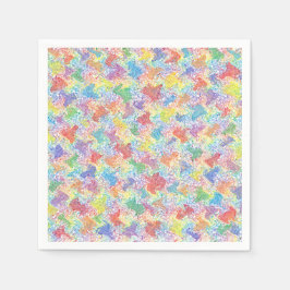 Palet papieren servetten van een kunstenaar